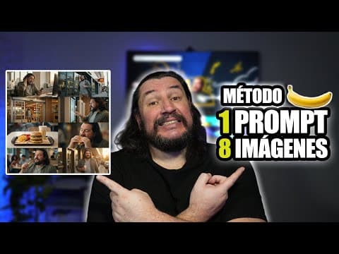 1 PROMPT, 8 IMÁGENES: El truco definitivo de CONSISTENCIA en IA con Nano Banana