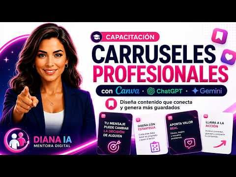 Crea Carruseles Profesionales Canva ChatGPT Gemini | Diseña contenido conecta genera más guardados