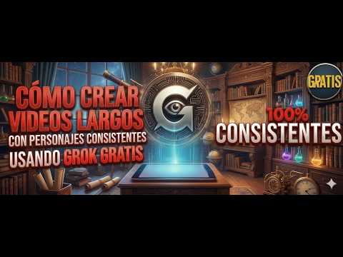 COMO crear VIDEOS LARGOS con PERSONAJES CONSISTENTES usando GROK GRATIS