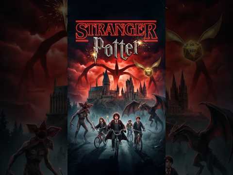 Mezclé Stranger Things con Harry Potter y el resultado... #AI #crossover #hogwarts